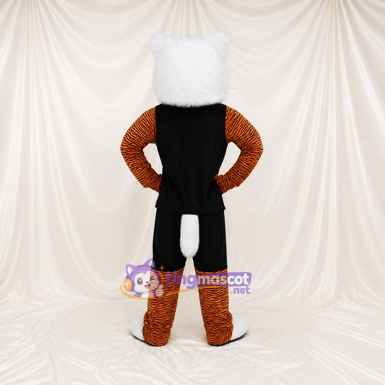 Black Athletic Tiger Mascot Costume Full Body for Adults Sports Events Black Athletic Tiger Mascot Costume Full Body for Adults Sports Events