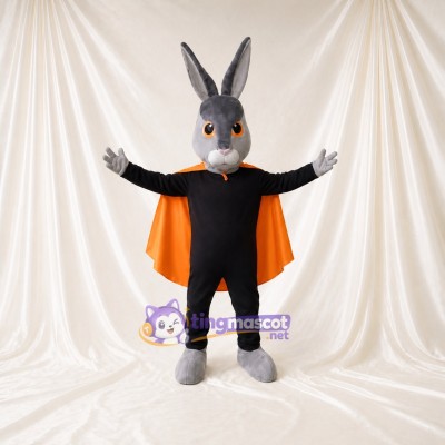 Costume de mascotte lapin héros intégral pour adultes – événements caritatifs