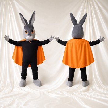 Costume de mascotte lapin héros intégral pour adultes – événements caritatifs