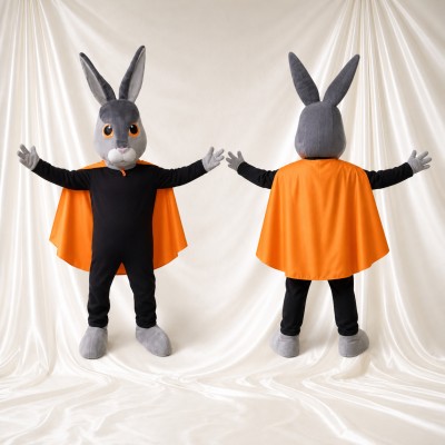 Costume de mascotte lapin héros intégral pour adultes – événements caritatifs