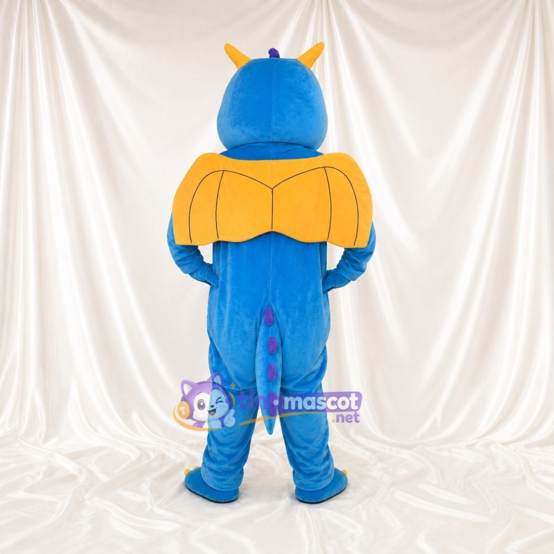 Blue Dragon Mascot Costume Full Body for Adults School Events