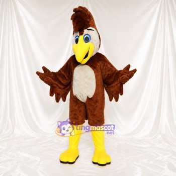 Brown Rooster Mascot Costume Full Body for Adults Food Events