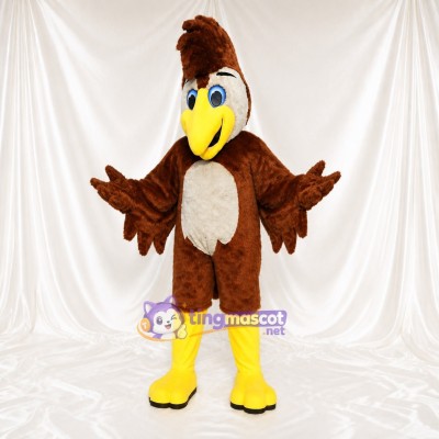 Brown Rooster Mascot Costume Full Body for Adults Food Events