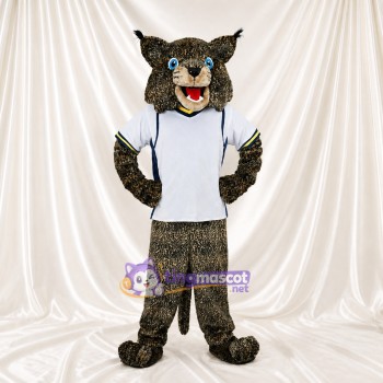 Léopard à Chemise Blanche Costume de mascotte intégral pour adultes Événements sportifs