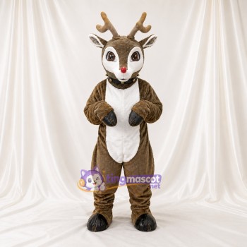 Brown Reindeer Mascot Costume Full Body for Adults School Events