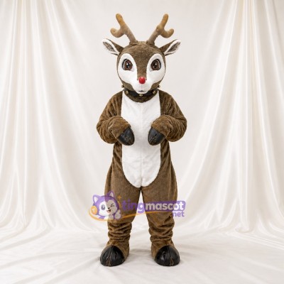 Brown Reindeer Mascot Costume Full Body for Adults School Events