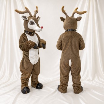 Brown Reindeer Mascot Costume Full Body for Adults School Events