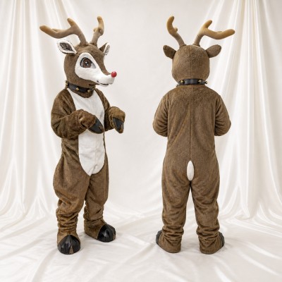 Brown Reindeer Mascot Costume Full Body for Adults School Events