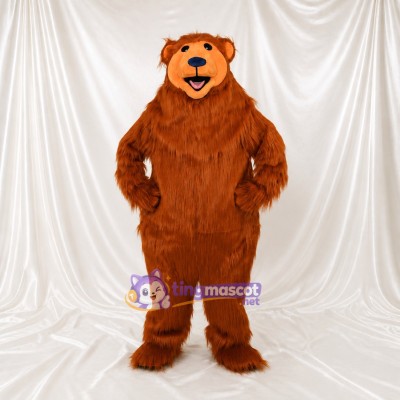 Ours Long et Ébouriffé Costume de mascotte intégral pour adultes Événements scolaires