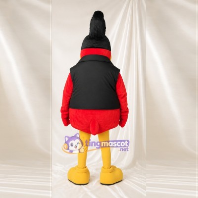 Black Vest Bird Mascot Costume Full Body for Adults Sports Events