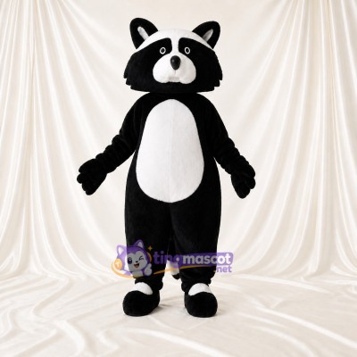 Black Raccoon Mascot Costume Full Body for Adults School Events