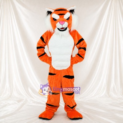 Bold Black Tiger Mascot Costume Full Body for Adults Sports Events