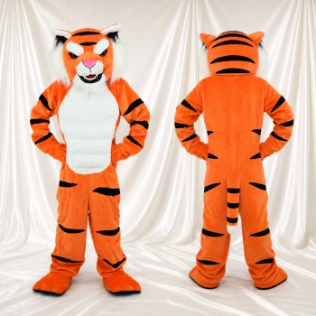 Bold Black Tiger Mascot Costume Full Body for Adults Sports Events