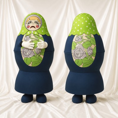 Nesting Doll Mascot Costume Full Body for Adults Stage Events