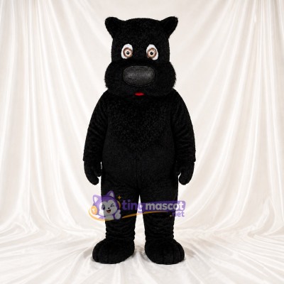 Black Dog Mascot Costume Full Body for Adults Zoos