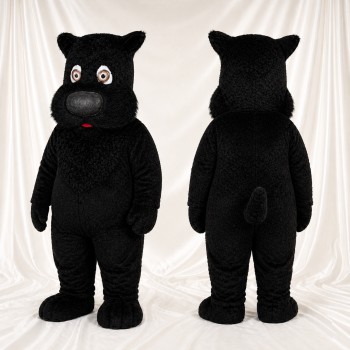 Black Dog Mascot Costume Full Body for Adults Zoos