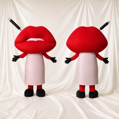 Lips Character Mascot Costume Full Body for Adults Promotions