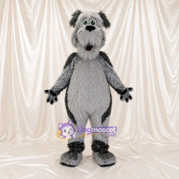 Chien à la Fourrure Hirsute Costume de mascotte intégral pour adultes Événements scolaires