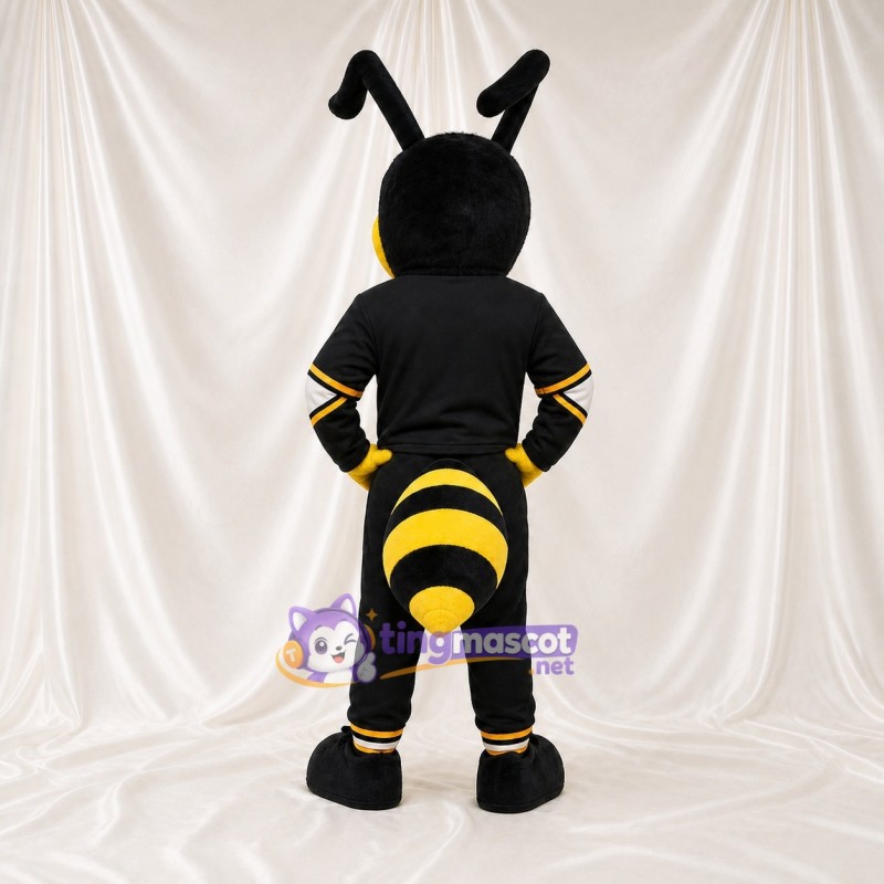 Black Bee Mascot Costume Full Body for Adults School Events