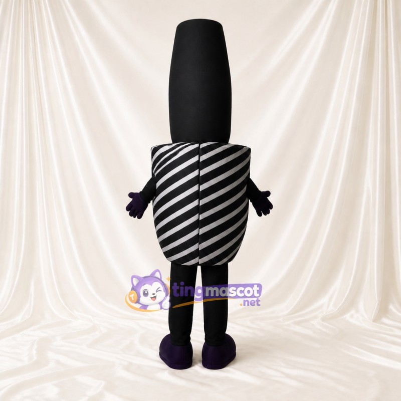 Striped Cosmetic Lipstick Mascot Costume Full Body for Adults Promotions