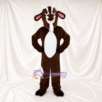 Dark Brown Goat Mascot Costume Full Body for Adults Food Events