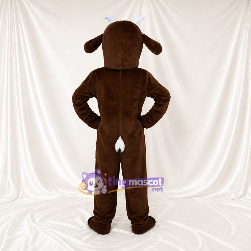 Dark Brown Goat Mascot Costume Full Body for Adults Food Events