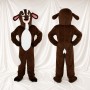 Dark Brown Goat Mascot Costume Full Body for Adults Food Events