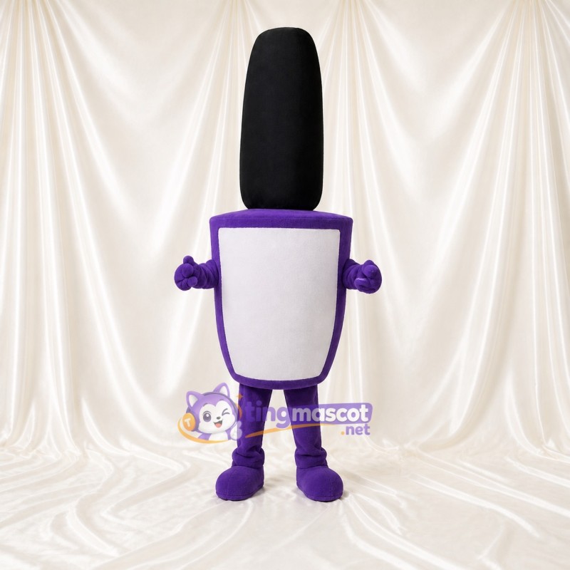 Purple Lipstick Mascot Costume Full Body for Adults Promotions