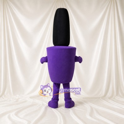 Purple Lipstick Mascot Costume Full Body for Adults Promotions