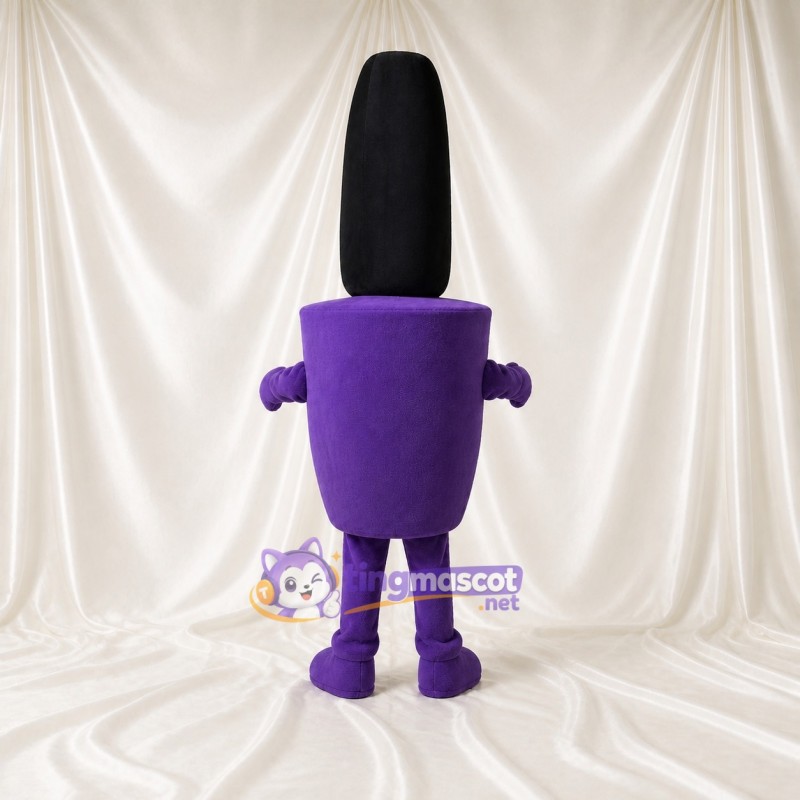 Purple Lipstick Mascot Costume Full Body for Adults Promotions