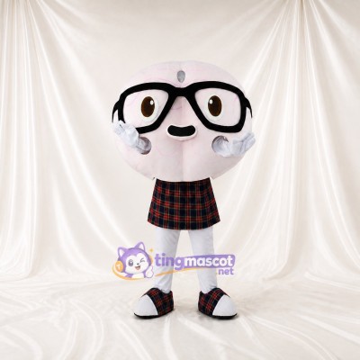 Round Student Mascot Costume Full Body for Adults School Events