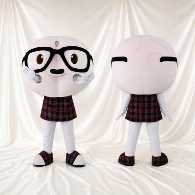 Round Student Mascot Costume Full Body for Adults School Events
