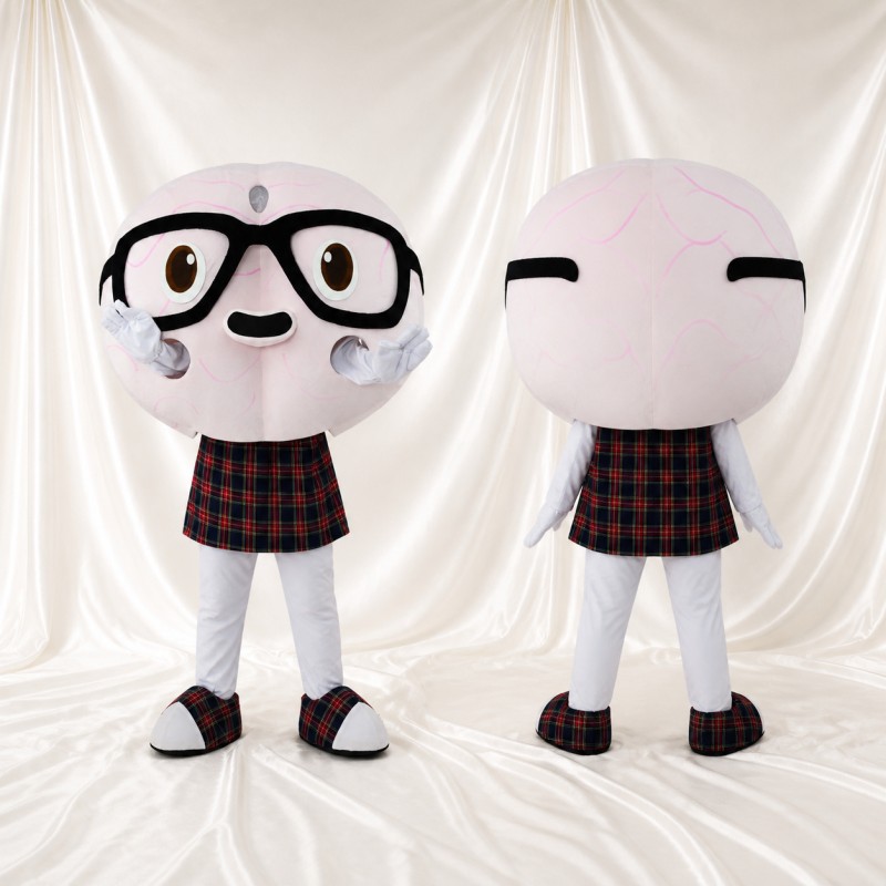 Round Student Mascot Costume Full Body for Adults School Events