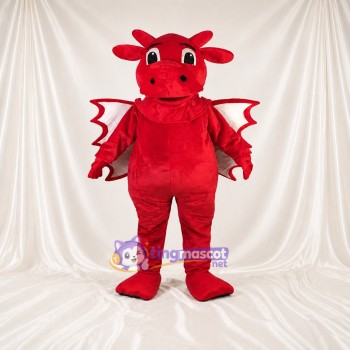 Dragon aux ailes festonnées Costume de mascotte intégral pour adultes Événements scolaires