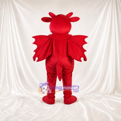 Dragon aux ailes festonnées Costume de mascotte intégral pour adultes Événements scolaires