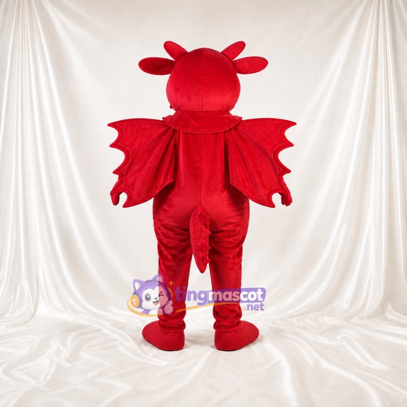 Dragon aux ailes festonnées Costume de mascotte intégral pour adultes Événements scolaires