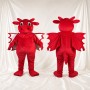 Dragon aux ailes festonnées Costume de mascotte intégral pour adultes Événements scolaires