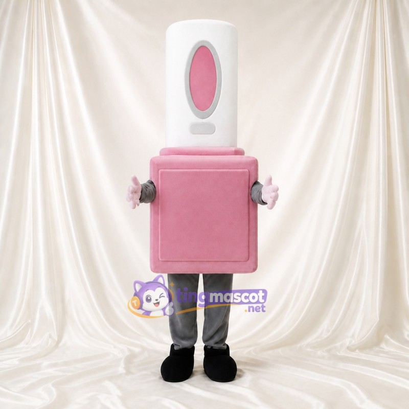 White Cosmetic Bottle Mascot Costume Full Body for Adults Promotions