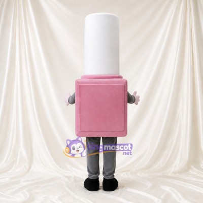 White Cosmetic Bottle Mascot Costume Full Body for Adults Promotions