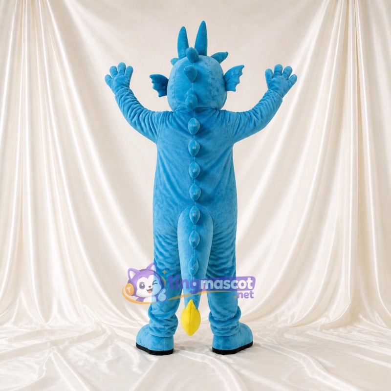 Dragon Bleu Ciel Costume de mascotte intégral pour adultes Événements scolaires