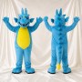 Dragon Bleu Ciel Costume de mascotte intégral pour adultes Événements scolaires