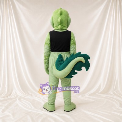 Pale Green Alligator Mascot Costume Full Body for Adults Sports Events