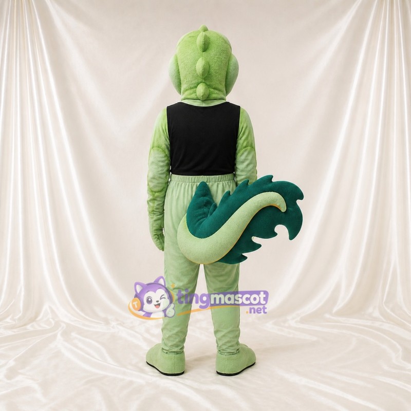 Pale Green Alligator Mascot Costume Full Body for Adults Sports Events
