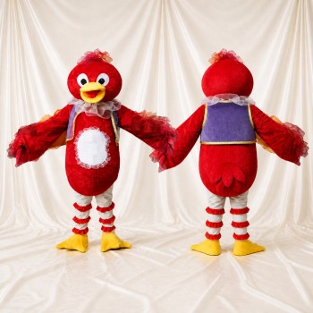 Oiseau à plumes en couches Costume de mascotte intégral pour adultes Événements sportifs