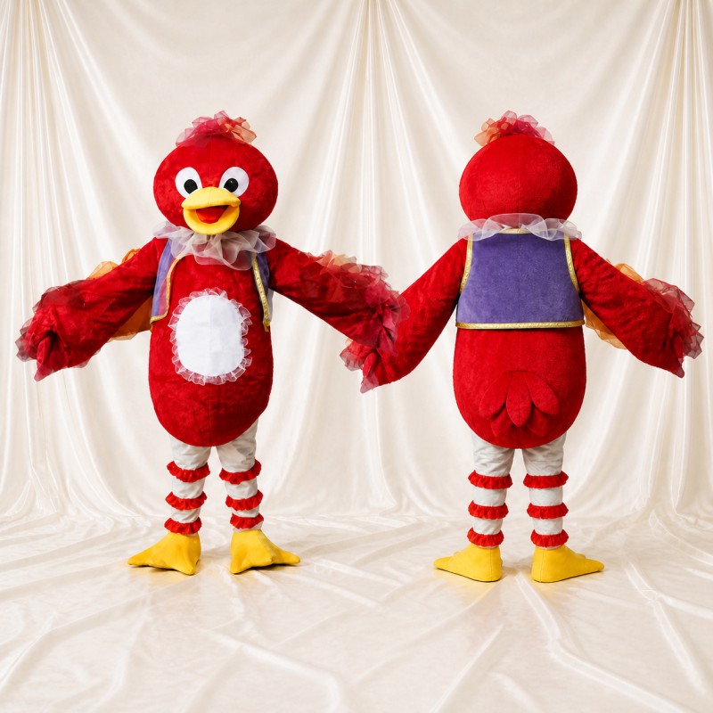 Layered Feather Bird Mascot Costume Full Body for Adults Sports Events