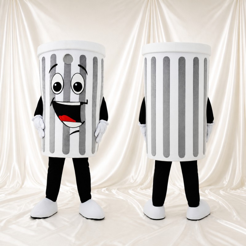 Trash Can Mascot Costume Full Body for Adults School Events