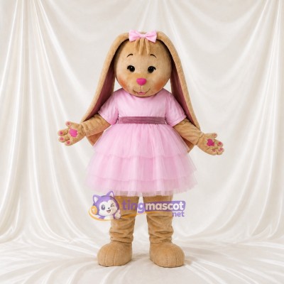Rabbit Lady Mascot Costume Full Body for Adults Stage Events