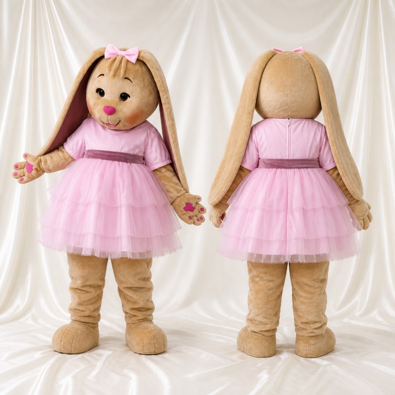 Rabbit Lady Mascot Costume Full Body for Adults Stage Events