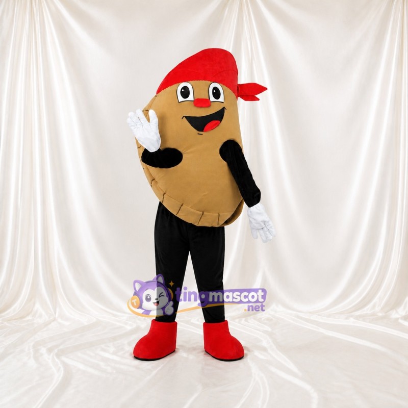 Tan Peanut Mascot Costume Full Body for Adults Food Events