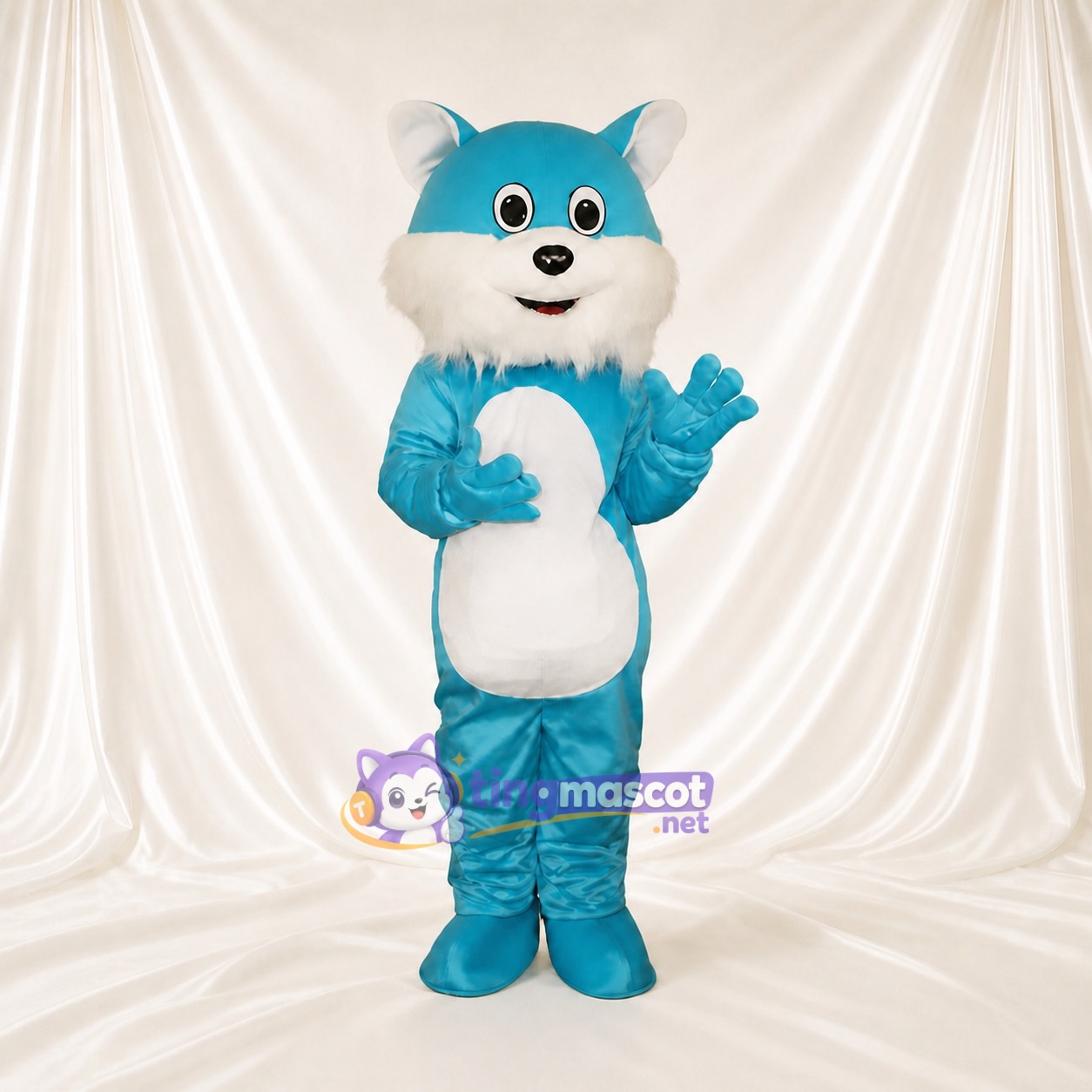 Chat Turquoise Costume de mascotte intégral pour adultes Événements scolaires